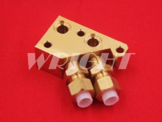 X268D658H01 Block with Pipe Fitting Mitsubishi EDM wear parts