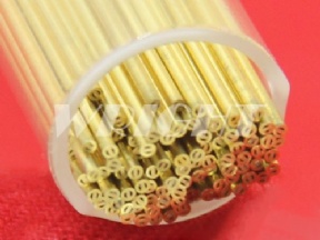 0.8 x 400mm Electrode tubes brass coreless EDM consumables